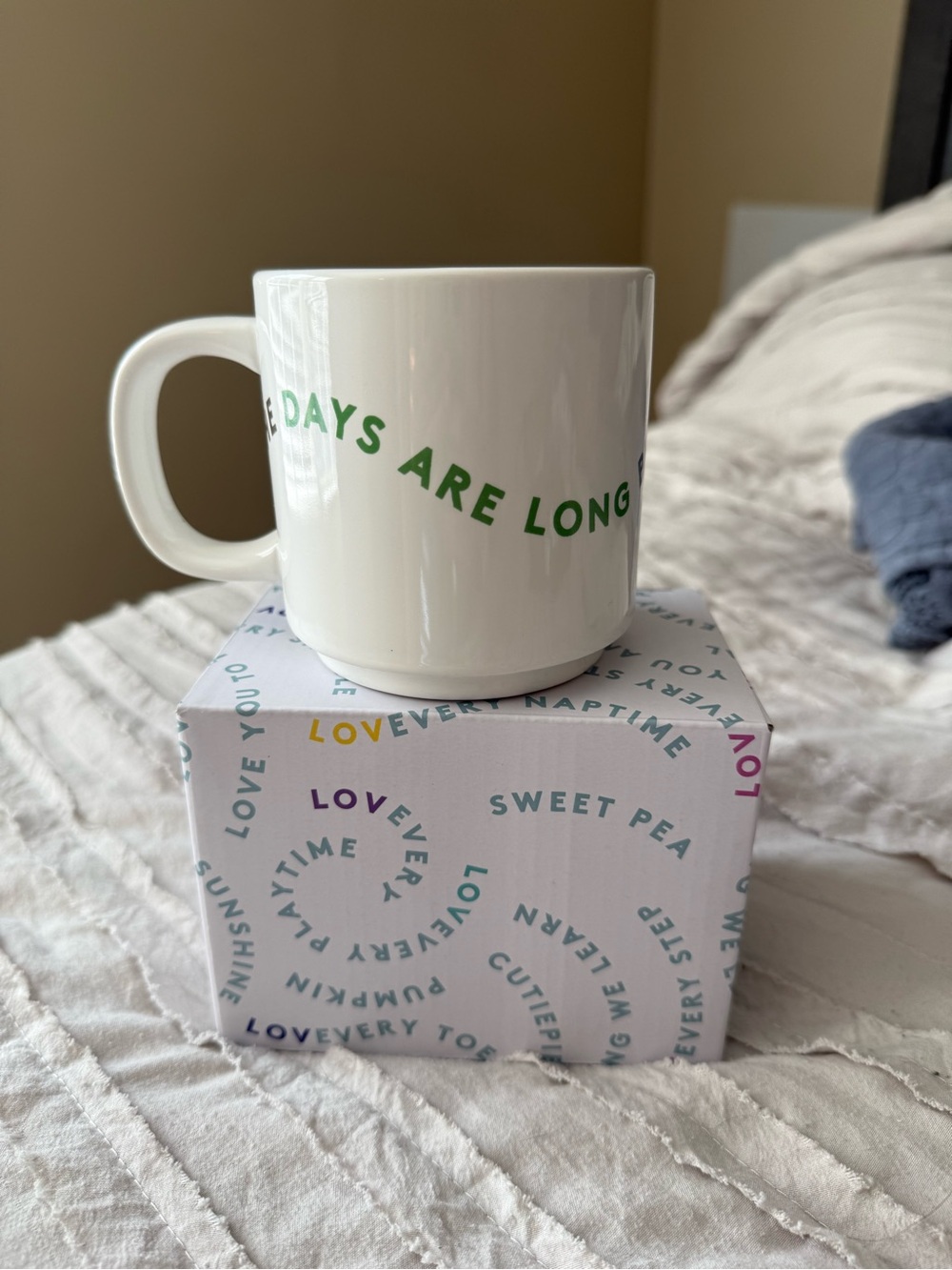 New In Box Lovevery Mug The Days Are Long But The Years Are Short Cup New